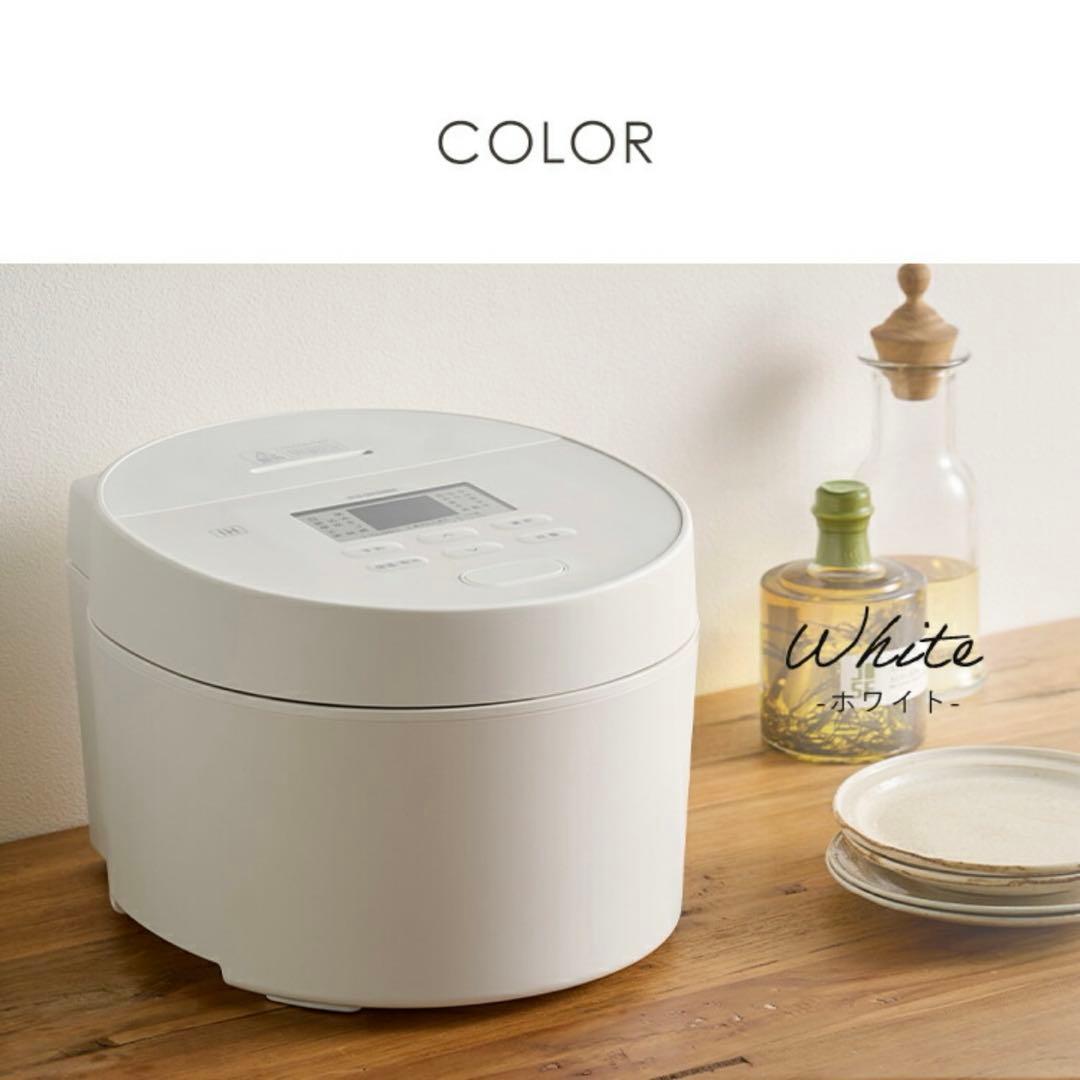IRIS OHYAMA アイリスオーヤマ 炊飯器 3合 ホワイト