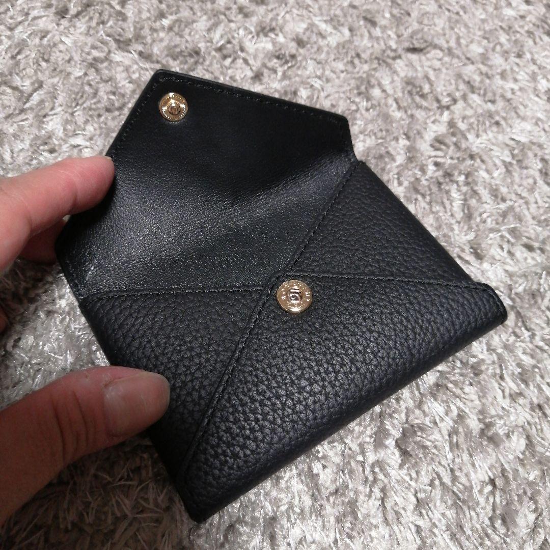 ボナベンチュラ　エンベロープカードケース　黒