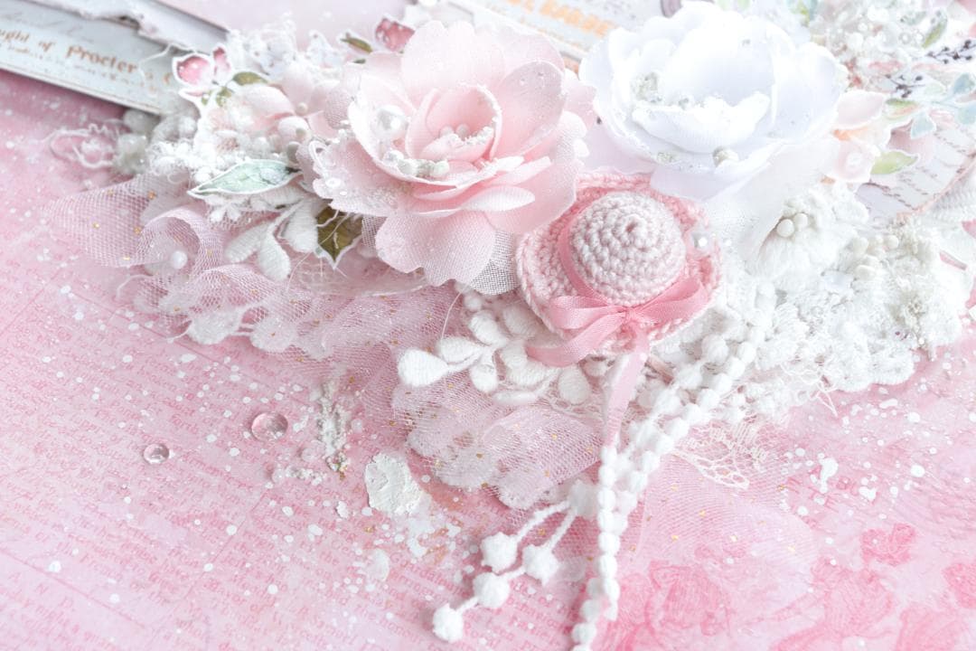 *。゜Love ゜。*　スクラップブッキング♡フォトフレーム♡完成品