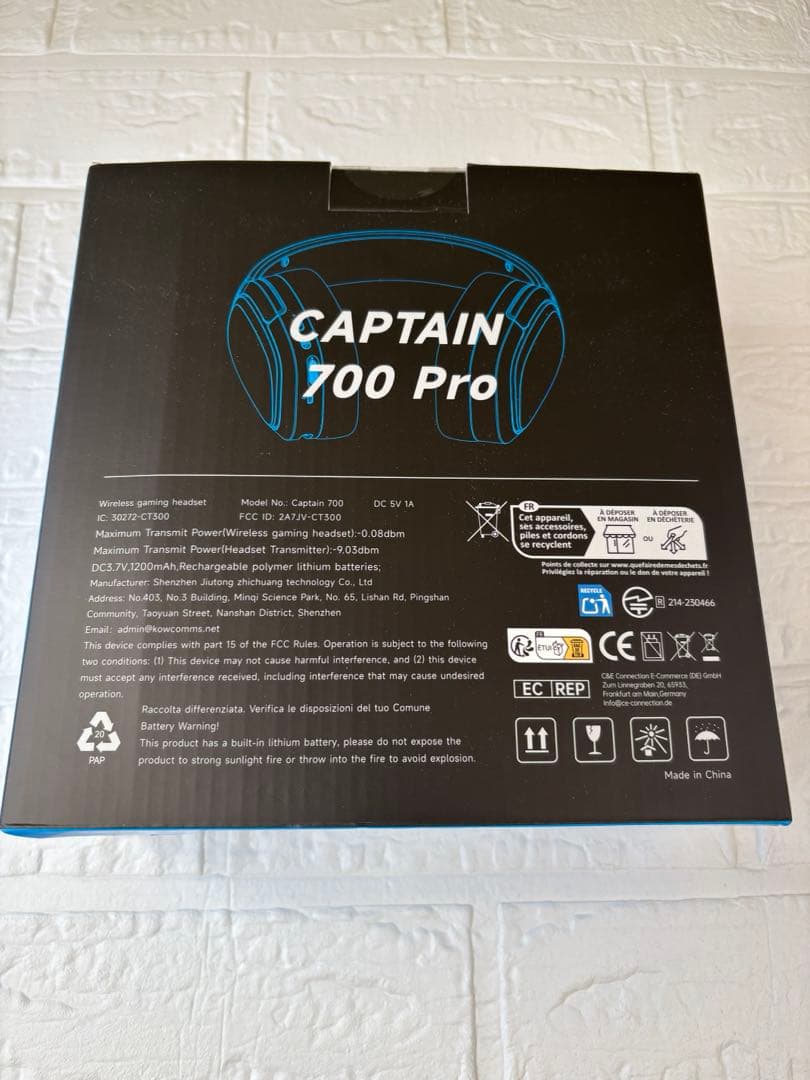 ゲーミングヘッドセット 2.4GHzホワイト　ワイヤレス接続、ゲームヘッドホン