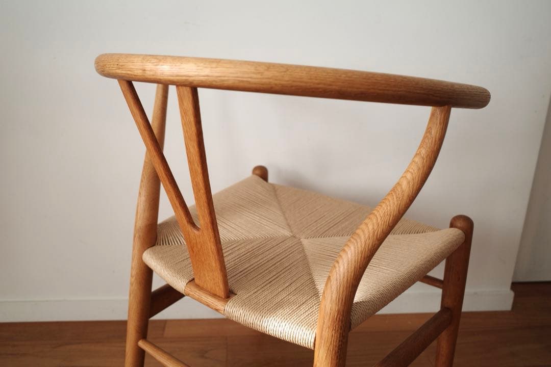 極美品・希少【ヴィンテージ 70年代 yチェア】オーク ペーパーコード新品