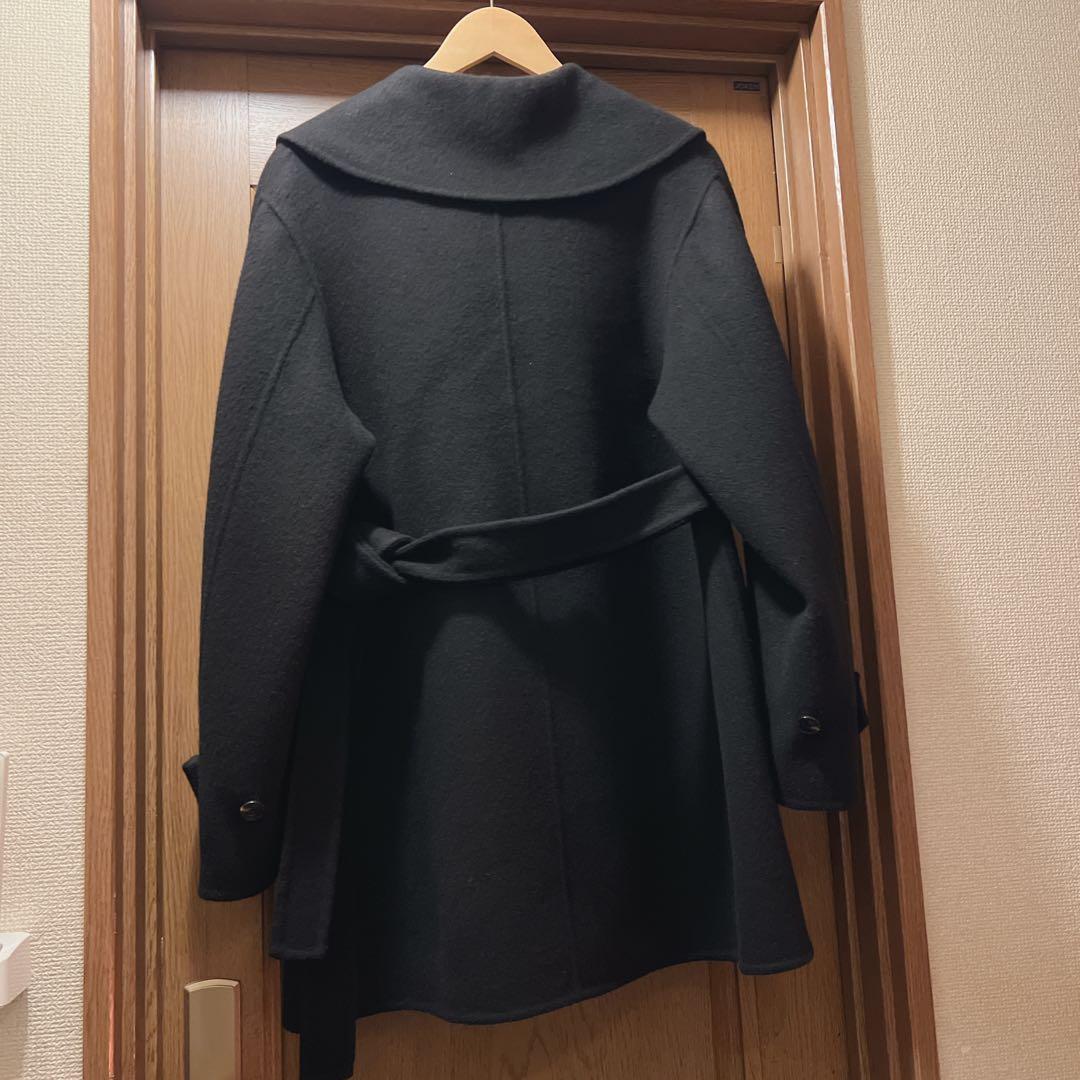 【完売品】FRAY I.D♡ウールリバーミドルAラインコート　ブラック