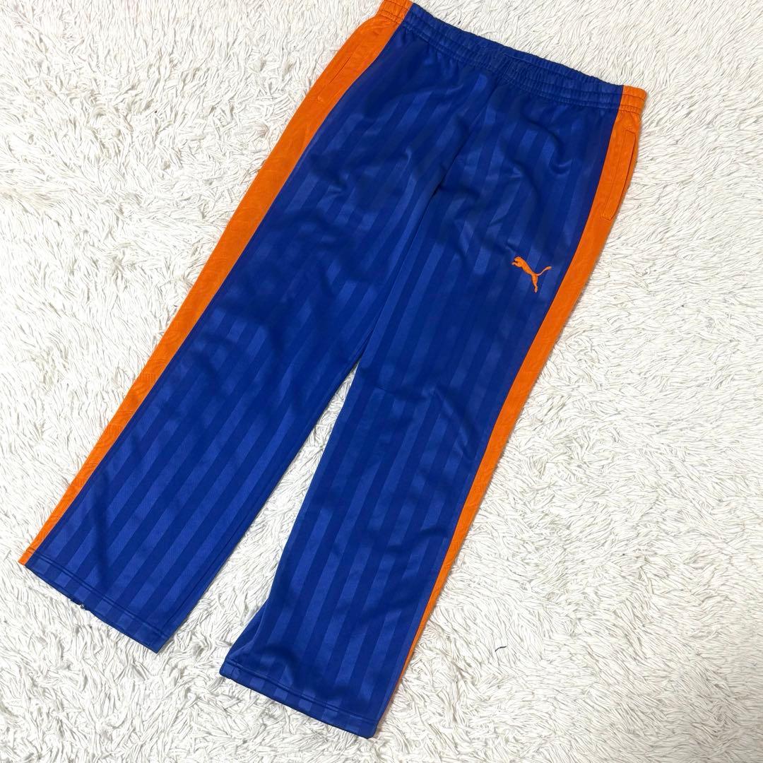 PUMA 日本製 ジャージ セットアップ 90s ブルー×オレンジ O サイズ