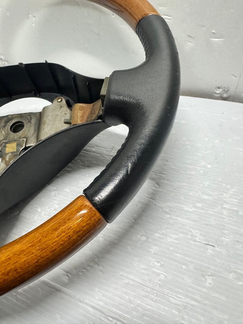 S230G アトレーワゴン☆後期純正オプション　革巻ウッドステアリング☆