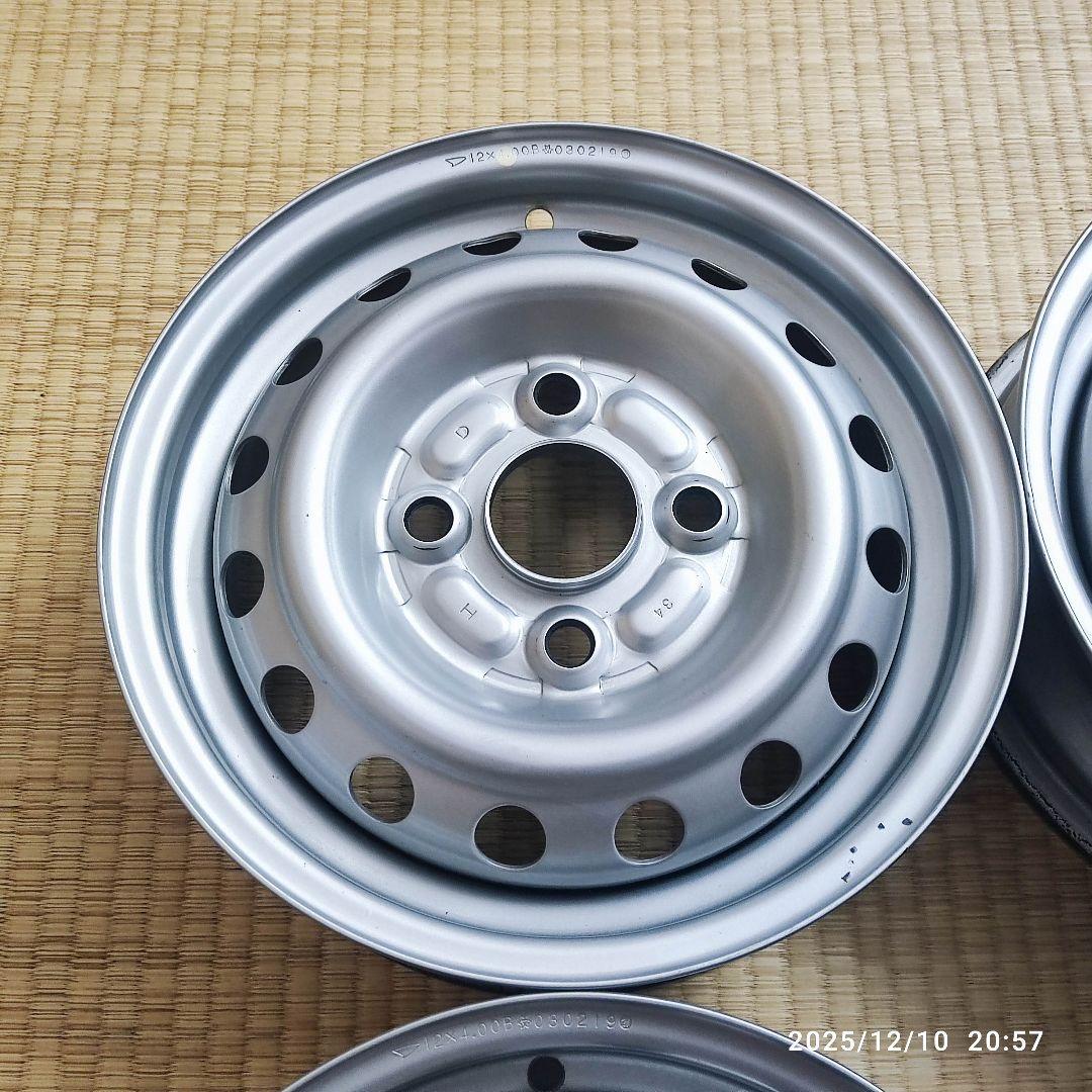12インチ 4.00B +40 PCD100 純正 ダイハツ 鉄ホイール