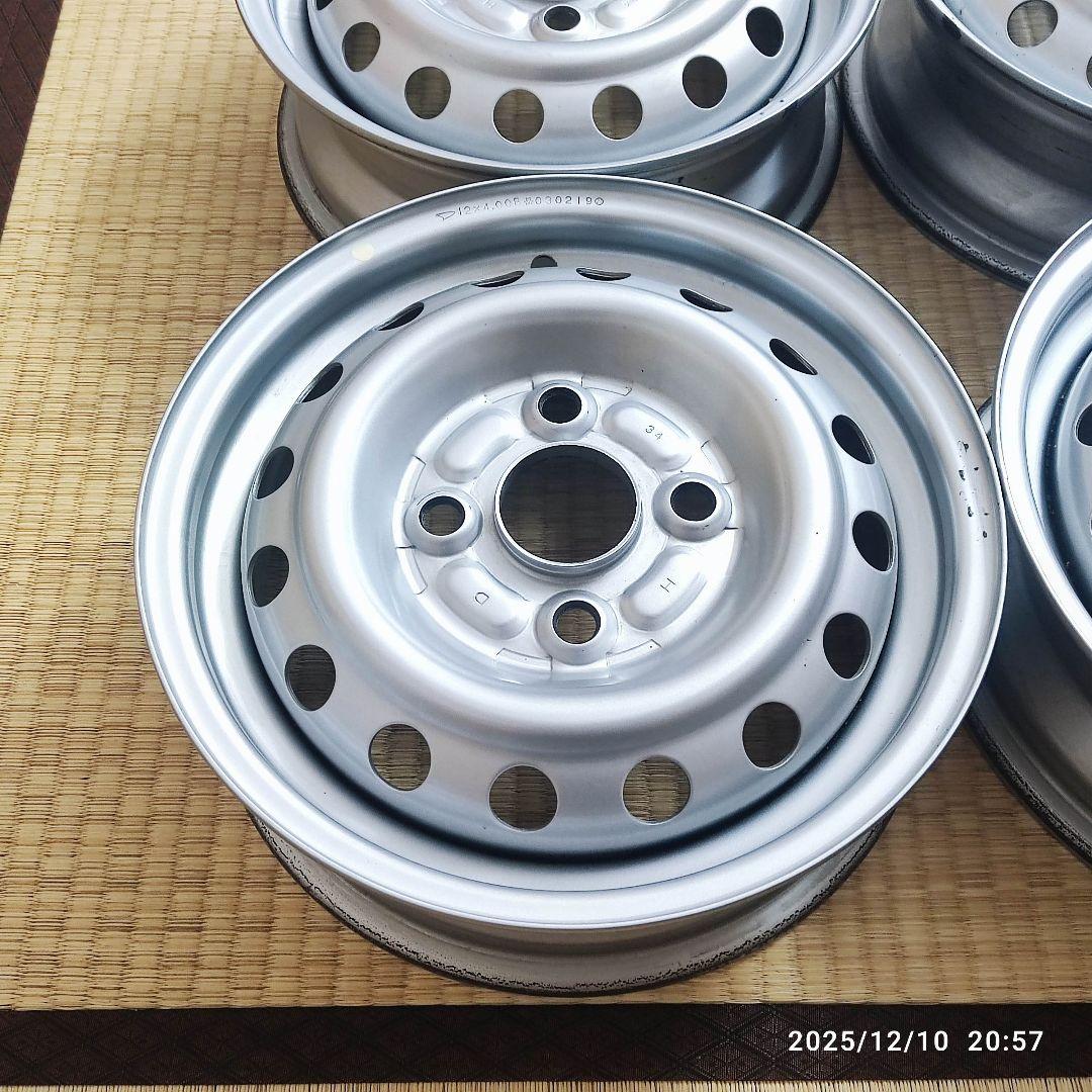 12インチ 4.00B +40 PCD100 純正 ダイハツ 鉄ホイール