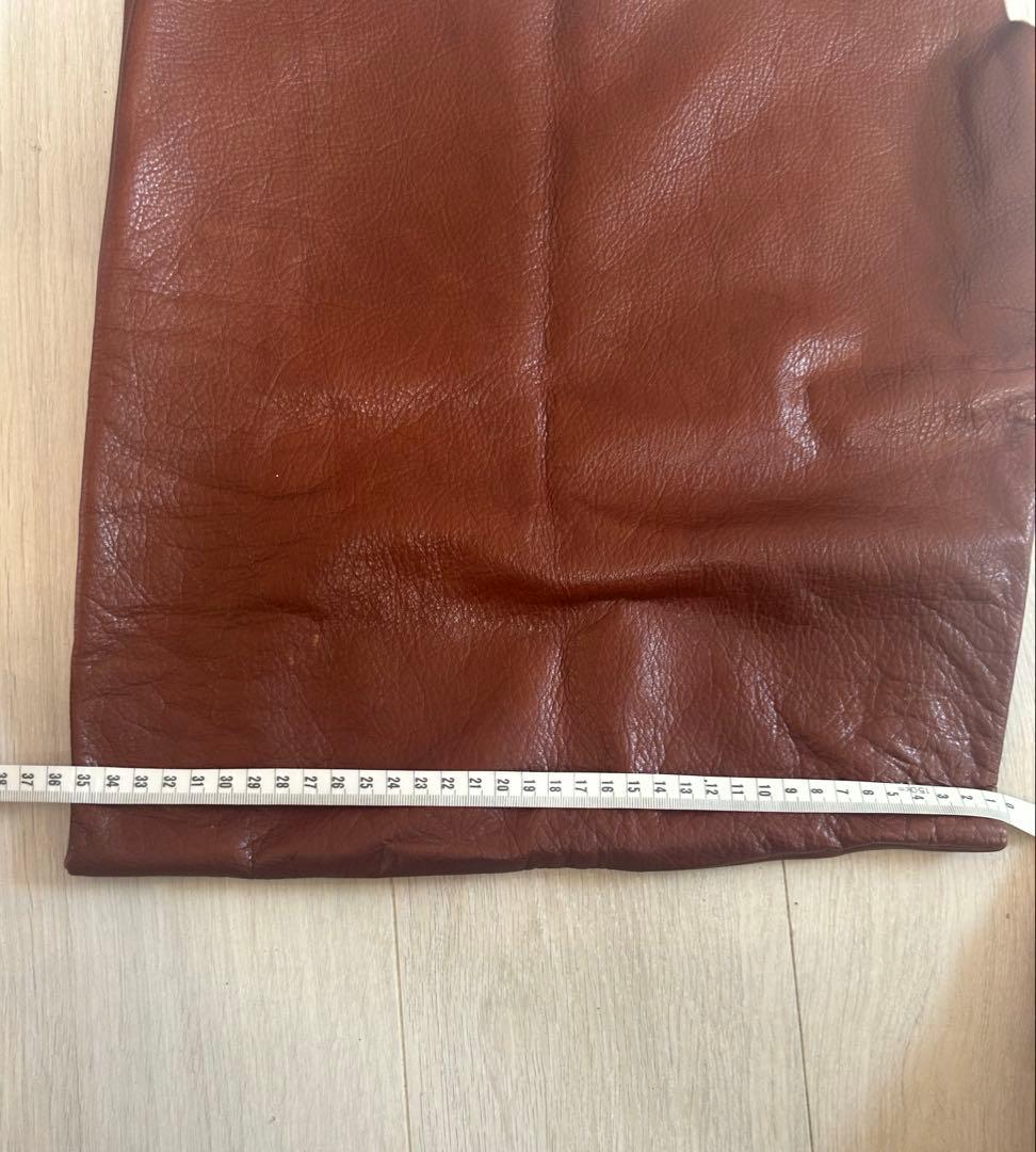 値下！BAGGU オールレザー　ブラウン　エコバッグ