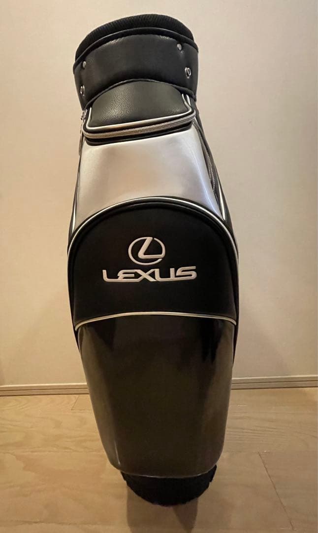 Lexus ゴルフバッグ 黒/銀 カバー付き