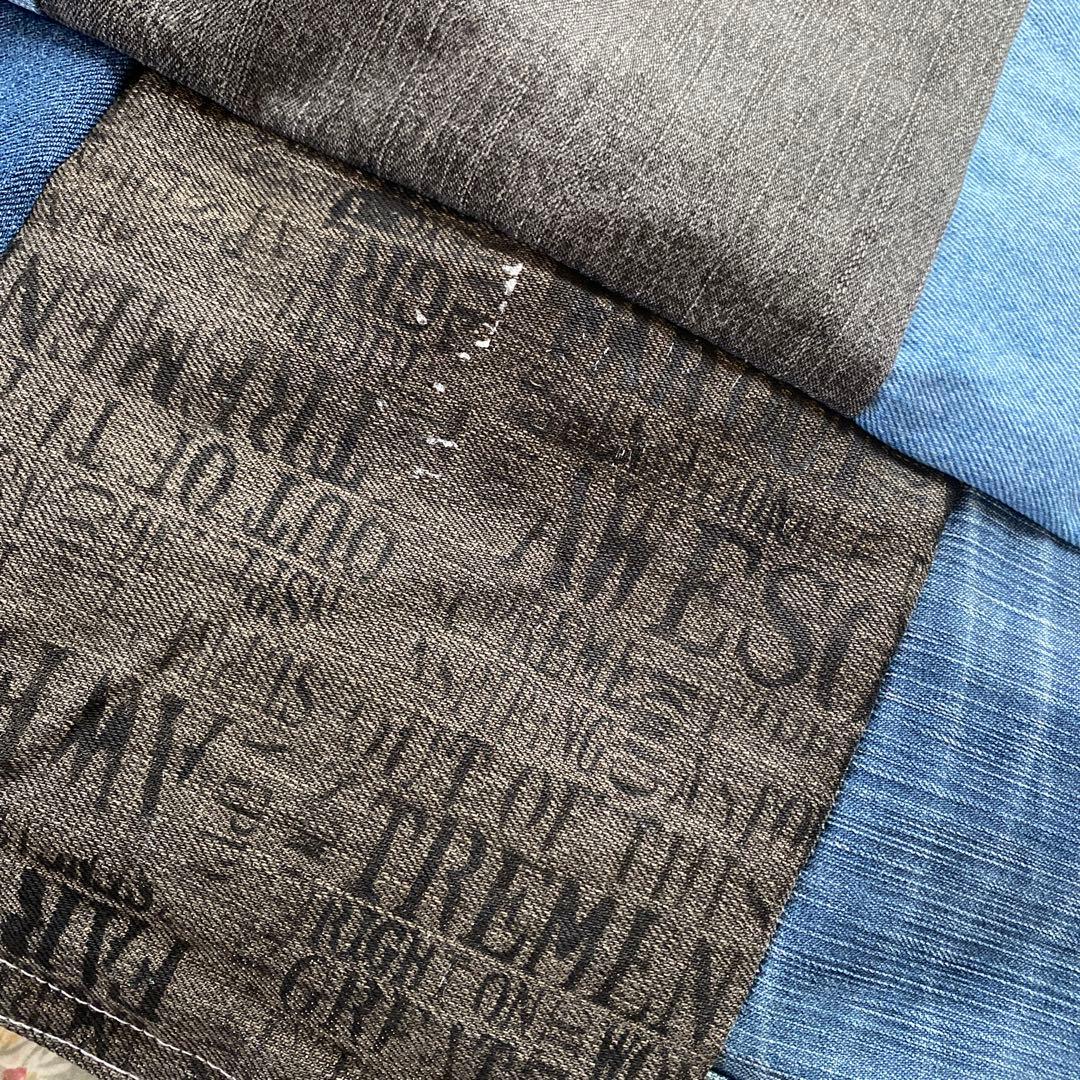 リメイクデニム マルチカバーハンドメイドざっくりベットカバー約２００✖️約190