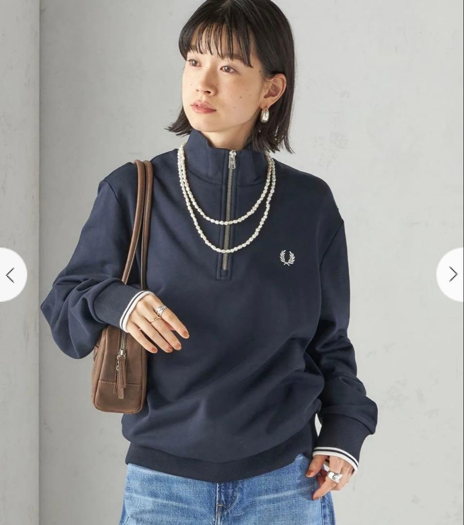 トップス FRED PERRY: M3574 HALF ZIP SHIRT