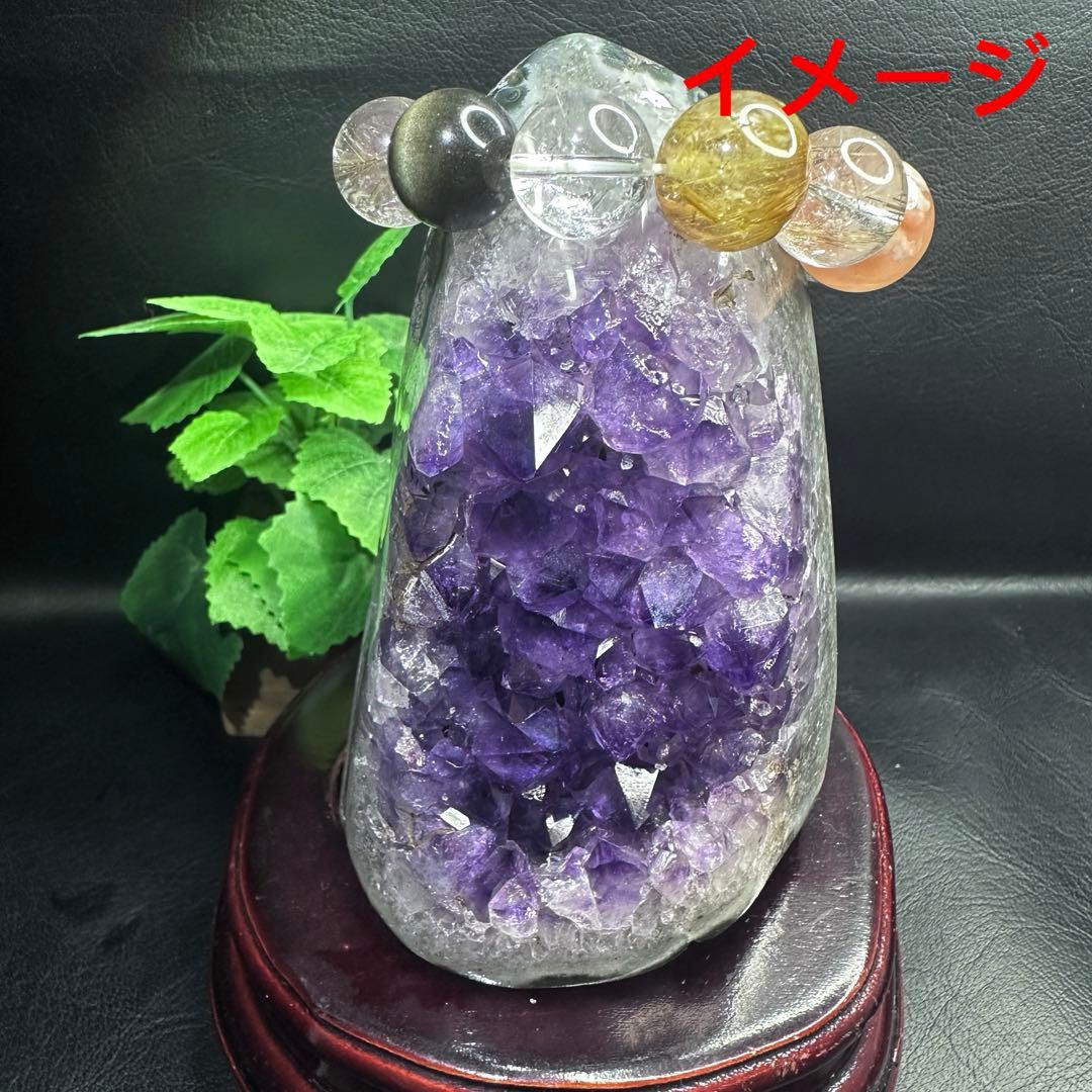 濃紫の煌めきウルグアイ産☆キラキラ☆アメジストクラスターパワーストーンA1088