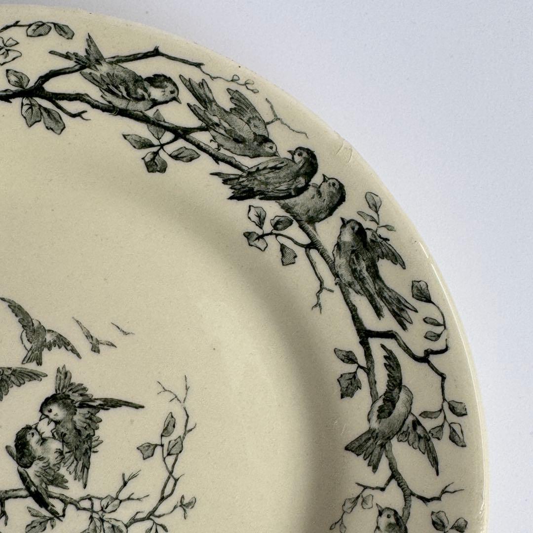 美品　フランスアンティーク　Gien AVIARY ディナープレート