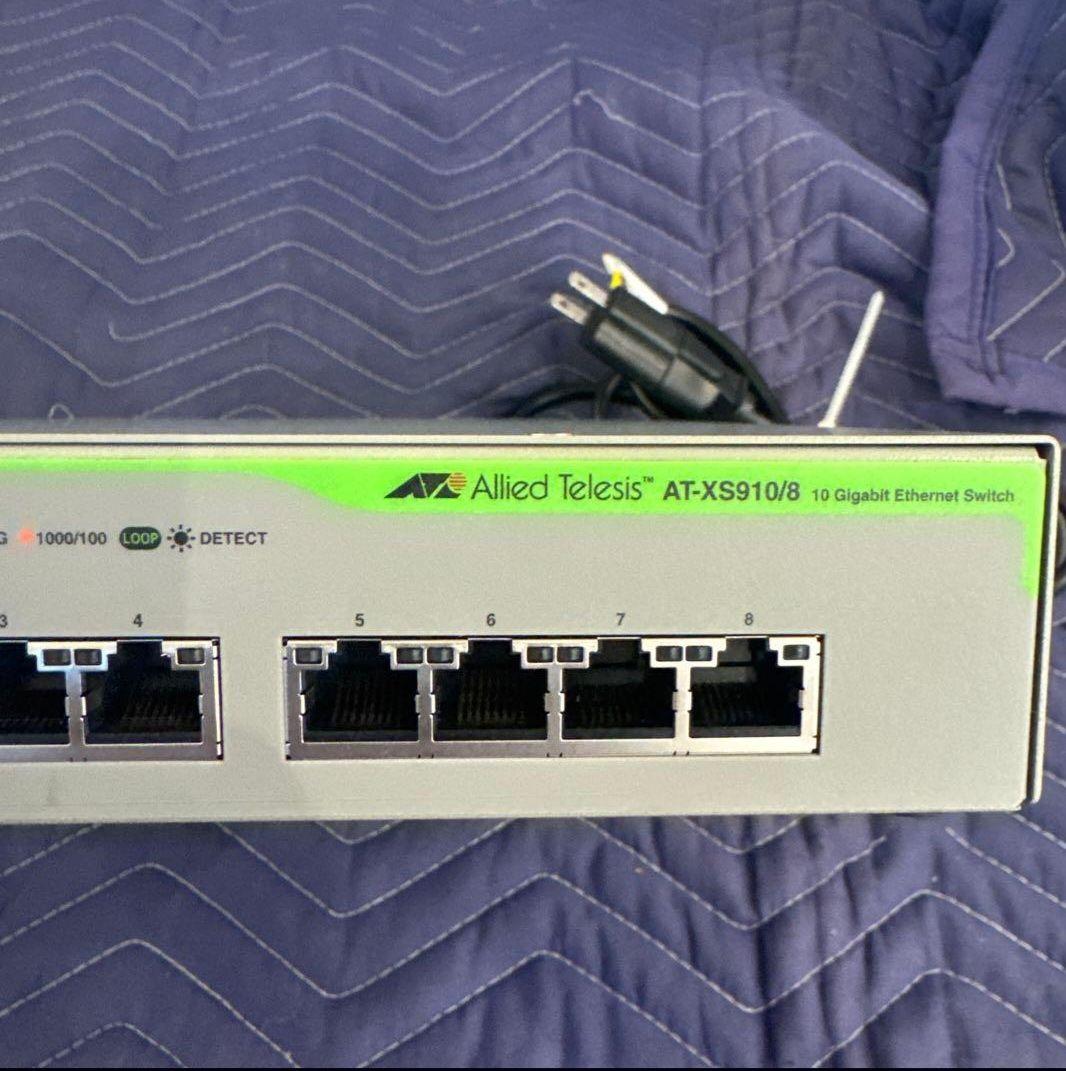 【中古】Allied Telesis AT-XS910/8 8ポートスイッチ