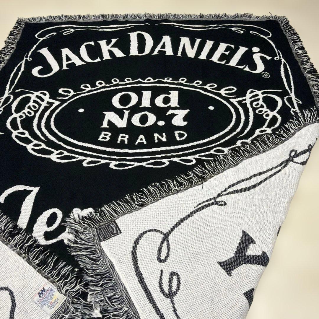 ウィスキー　ジャックダニエル　ブランケット　マルチカバー　ラグ　148x118