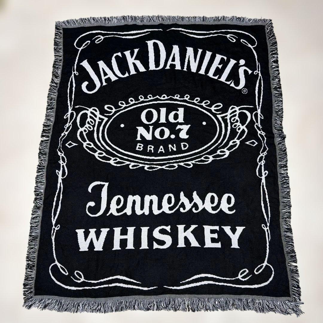 ウィスキー　ジャックダニエル　ブランケット　マルチカバー　ラグ　148x118