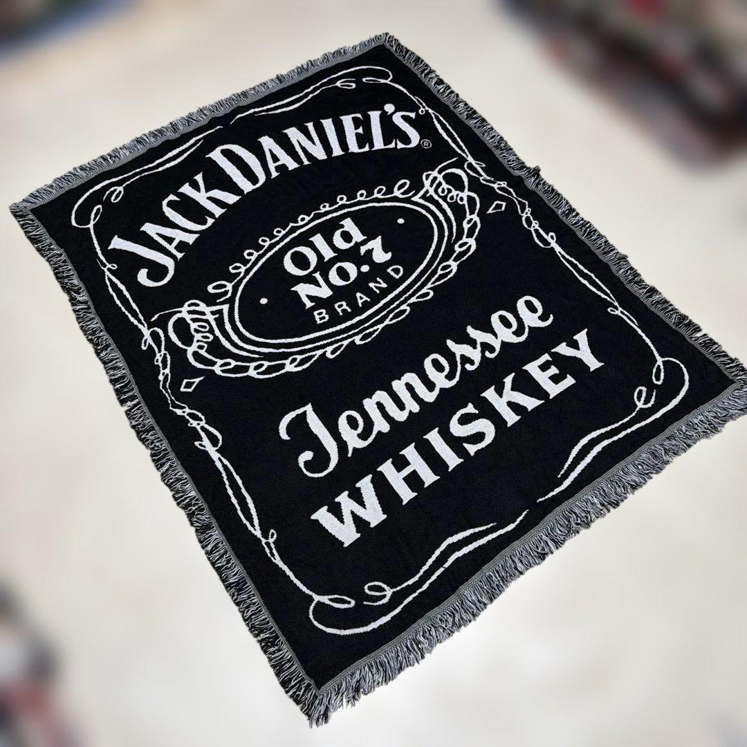 ウィスキー　ジャックダニエル　ブランケット　マルチカバー　ラグ　148x118