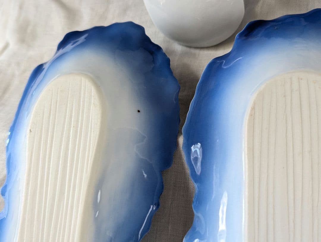 【26日迄】オールド深川製磁　白菜長皿　５客揃　稀少