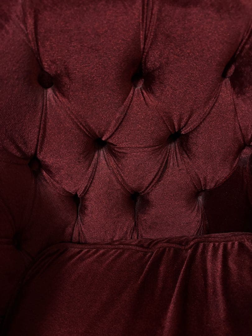 ヴィンセントソファ　1人掛け　赤　チェア