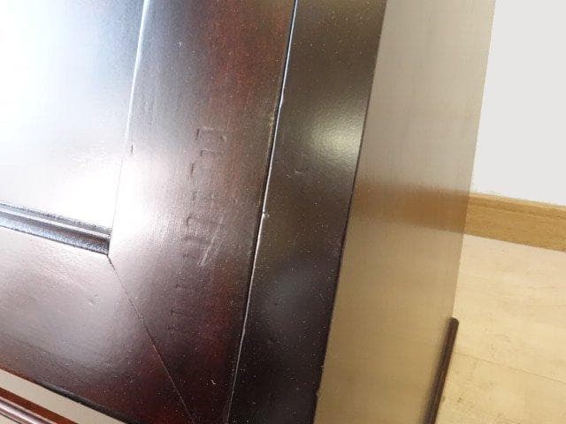 松本民芸家具　座ビューロー　ライティング　引手　座机　 再塗装済　ＵＳＥＤ