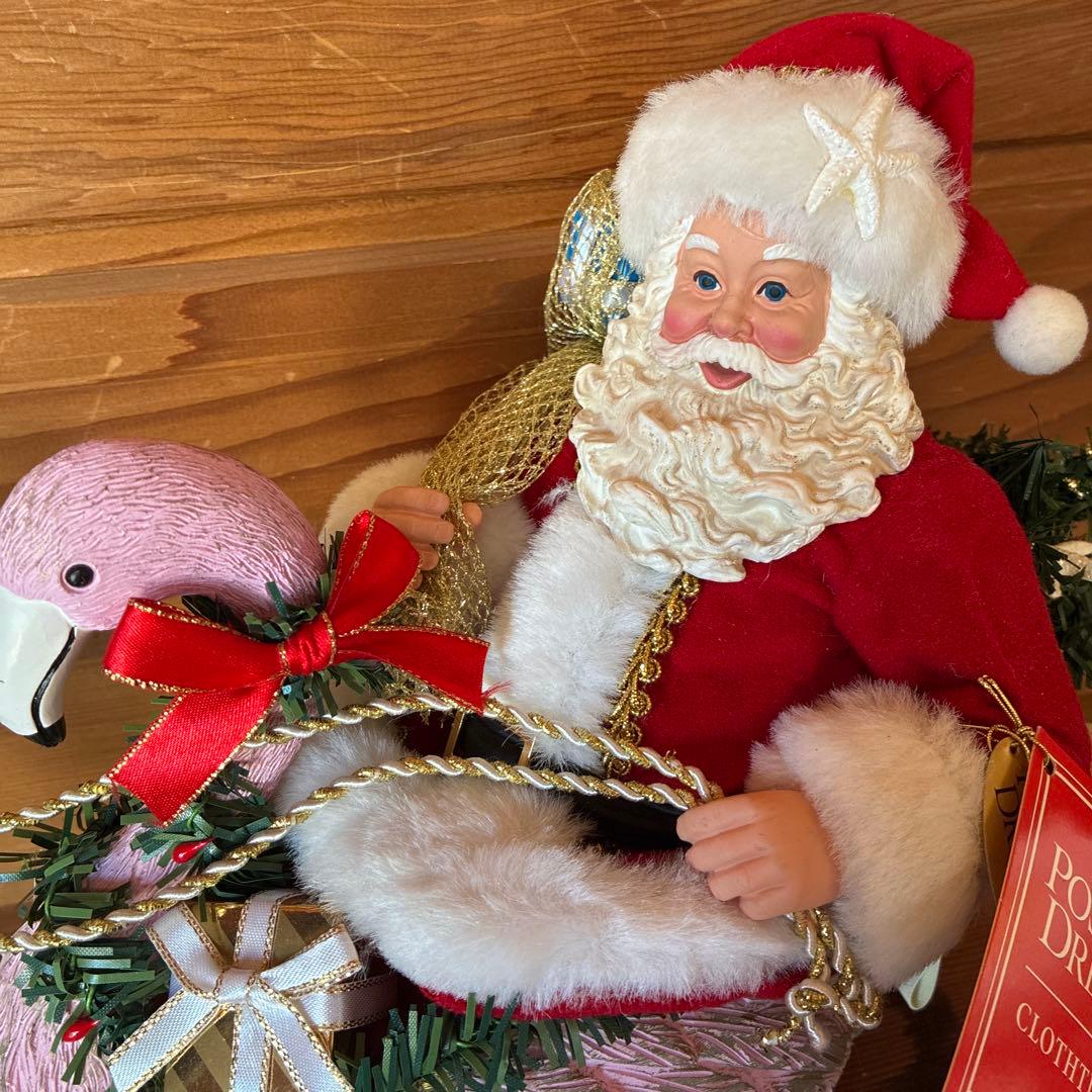 メルカリ祭16日まで限定価格‼️ハワイ直輸入‼️ハワイアンサンタクロース フラミンゴ