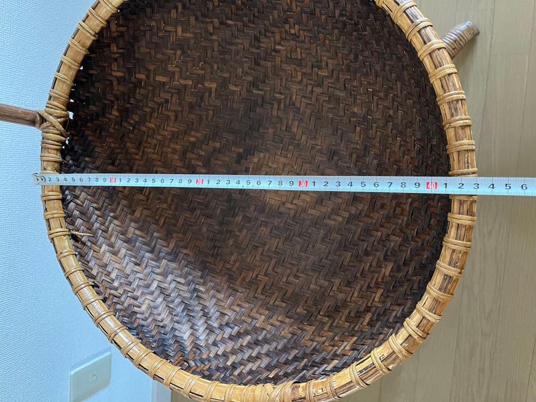 ラタン　アジアン　カゴ　3段