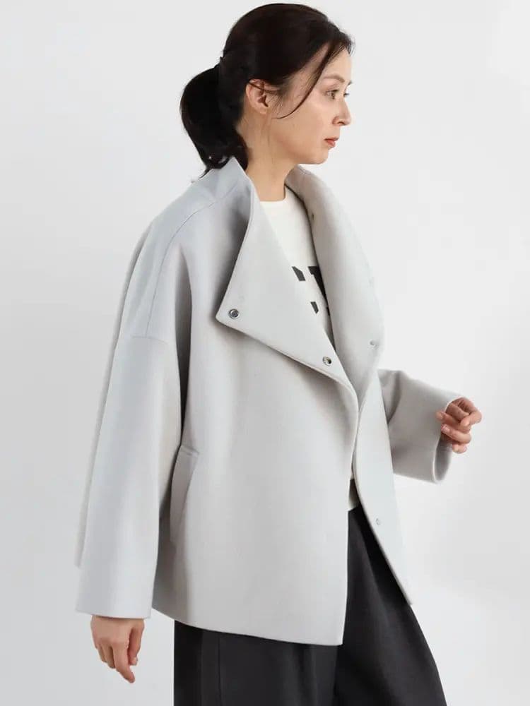 【1月中出品】CLOVE　スタンドカラーショートウールコート