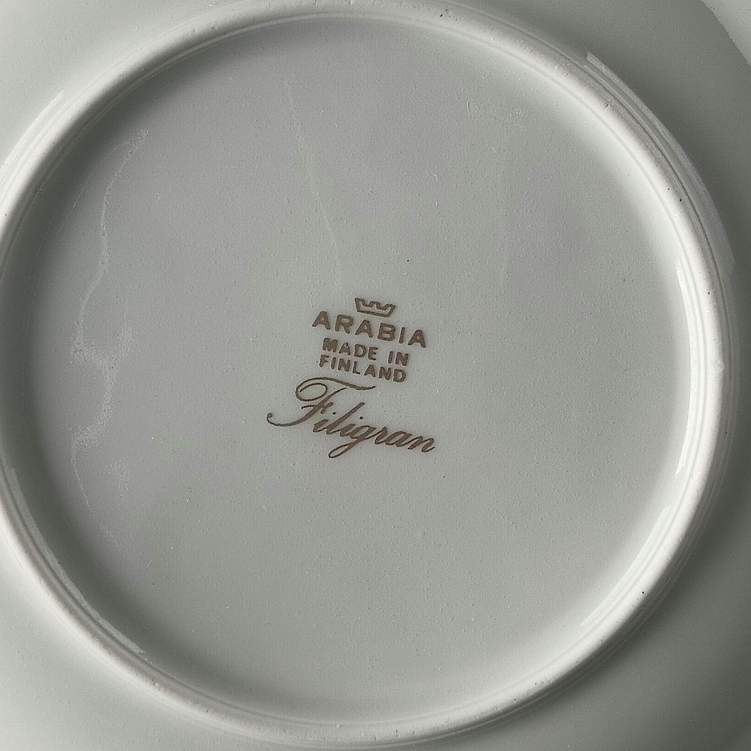 ARABIA　フィリグラン Filigran　ケーキプレート　３枚セット
