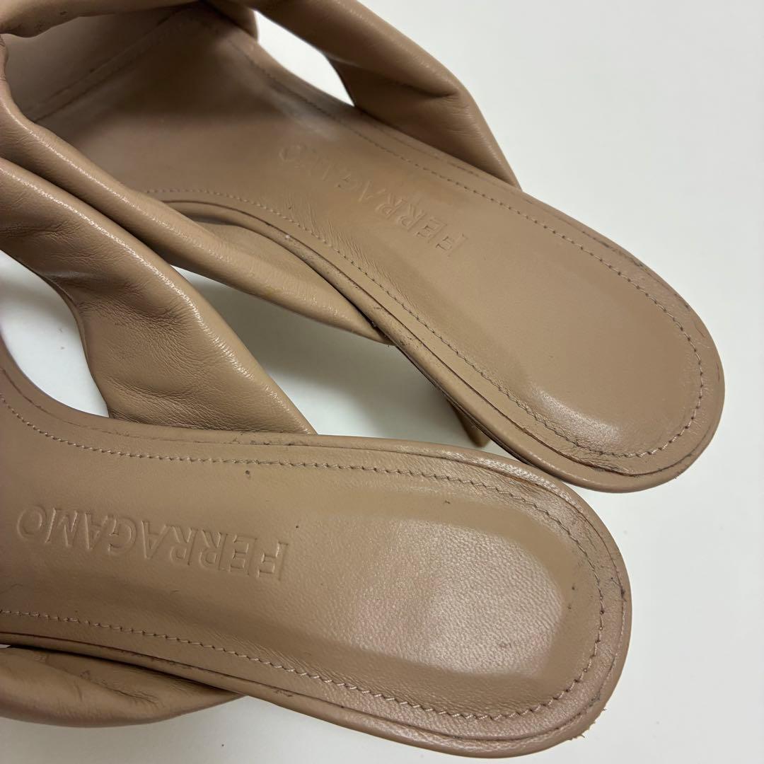 FERRAGAMO フェラガモ☆Aludra レザー ミュール 6 1/2