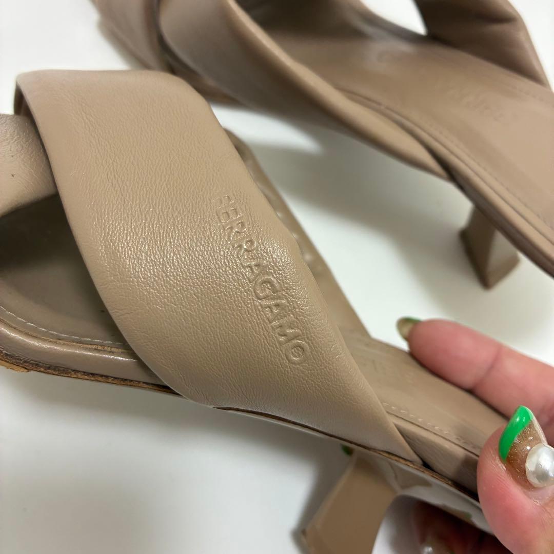 FERRAGAMO フェラガモ☆Aludra レザー ミュール 6 1/2