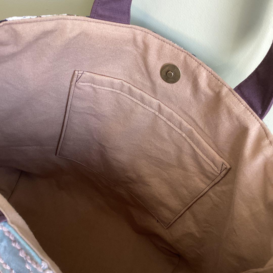 ミナペルホネンパッチワークで大きめトートバッグハンドメイド