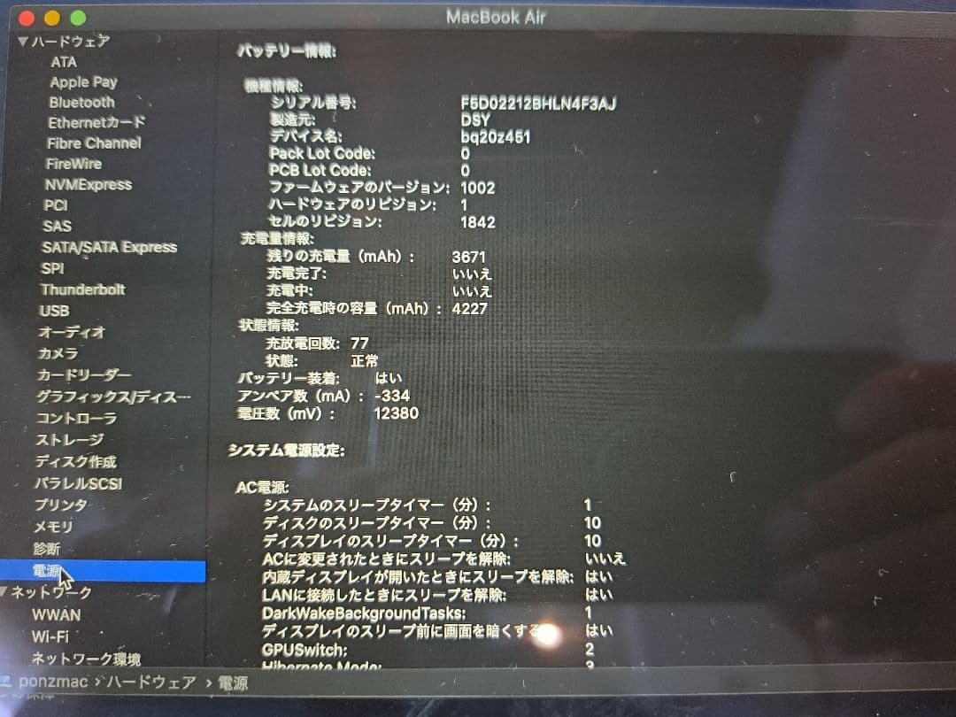 MacBook本体 Macbook air 2020