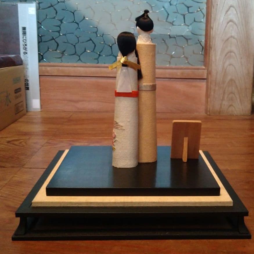 雛人形　人間国宝　原米洲　立ち雛　米洲人形　　待春　原米州