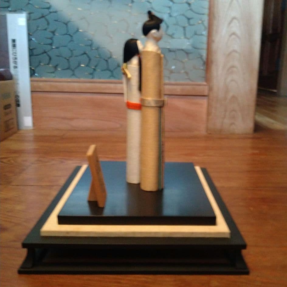 雛人形　人間国宝　原米洲　立ち雛　米洲人形　　待春　原米州