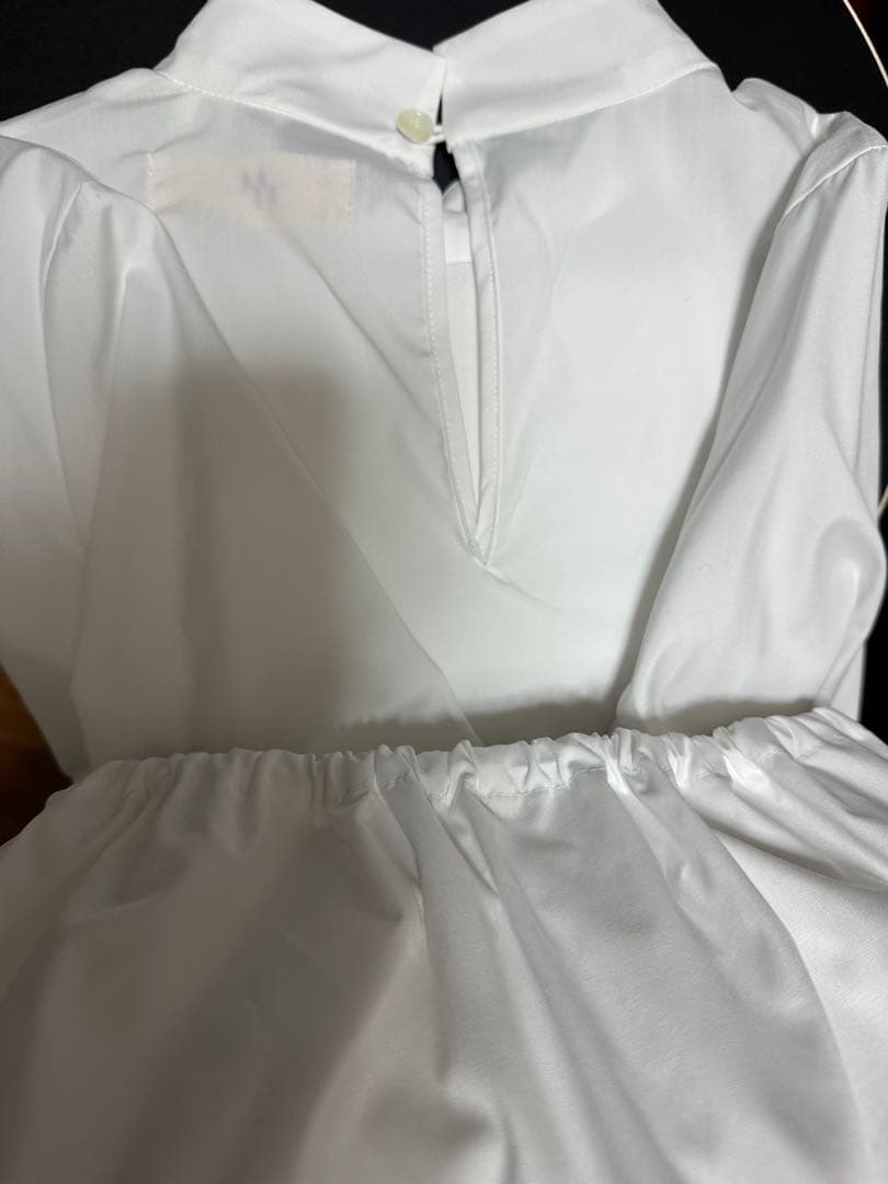 美品　heve.ベイブ　バルーンボウタイブラウス　白色　受注商品