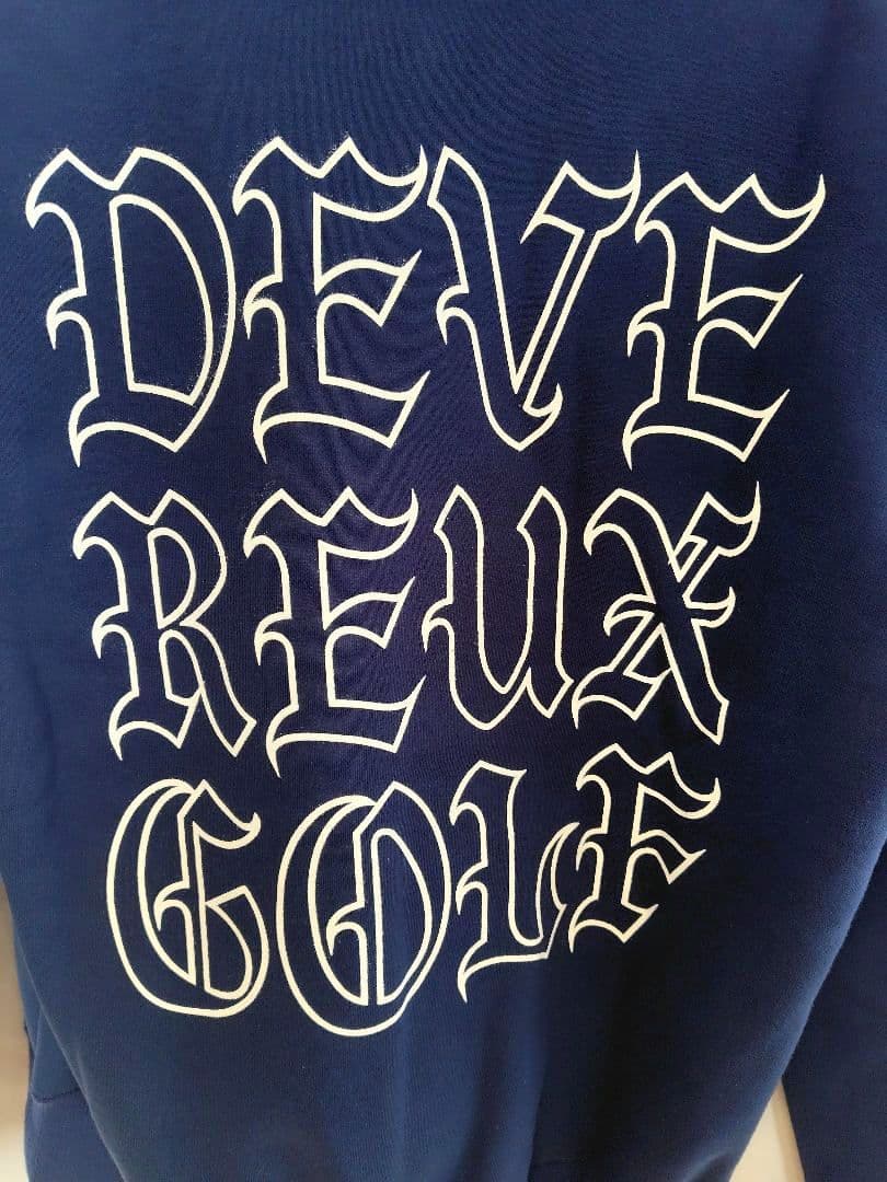 新品【DEVEREUX GOLF】 パーカー／ワッペン刺繍／ネイビー／S