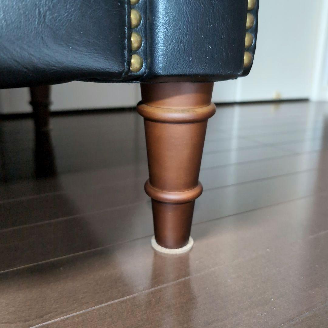 美品　AZUMAYA フェリーニ 2人掛けソファ 黒