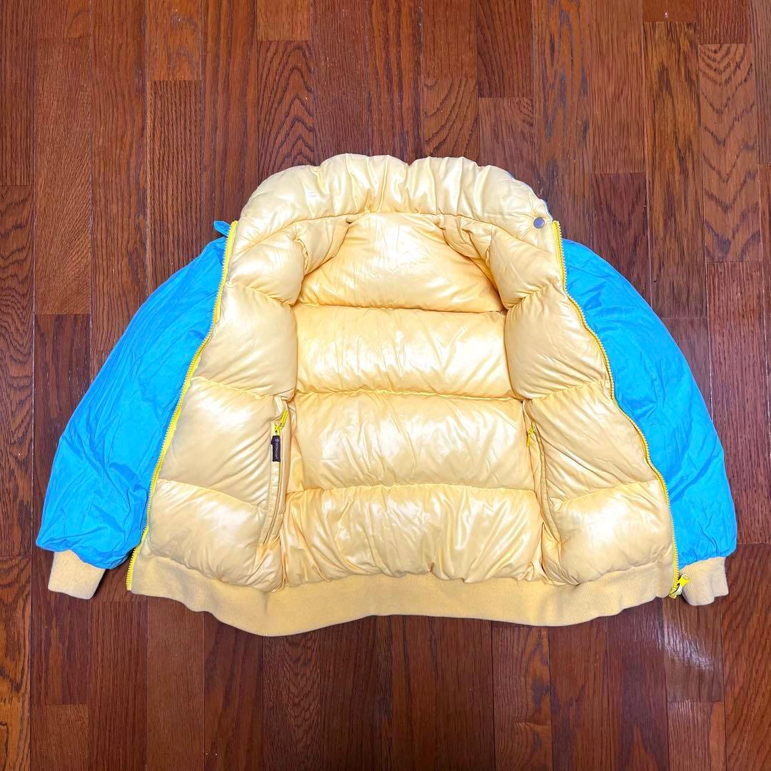 Moncler キッズ リバーシブルダウンジャケット 黄色x水色 日本製
