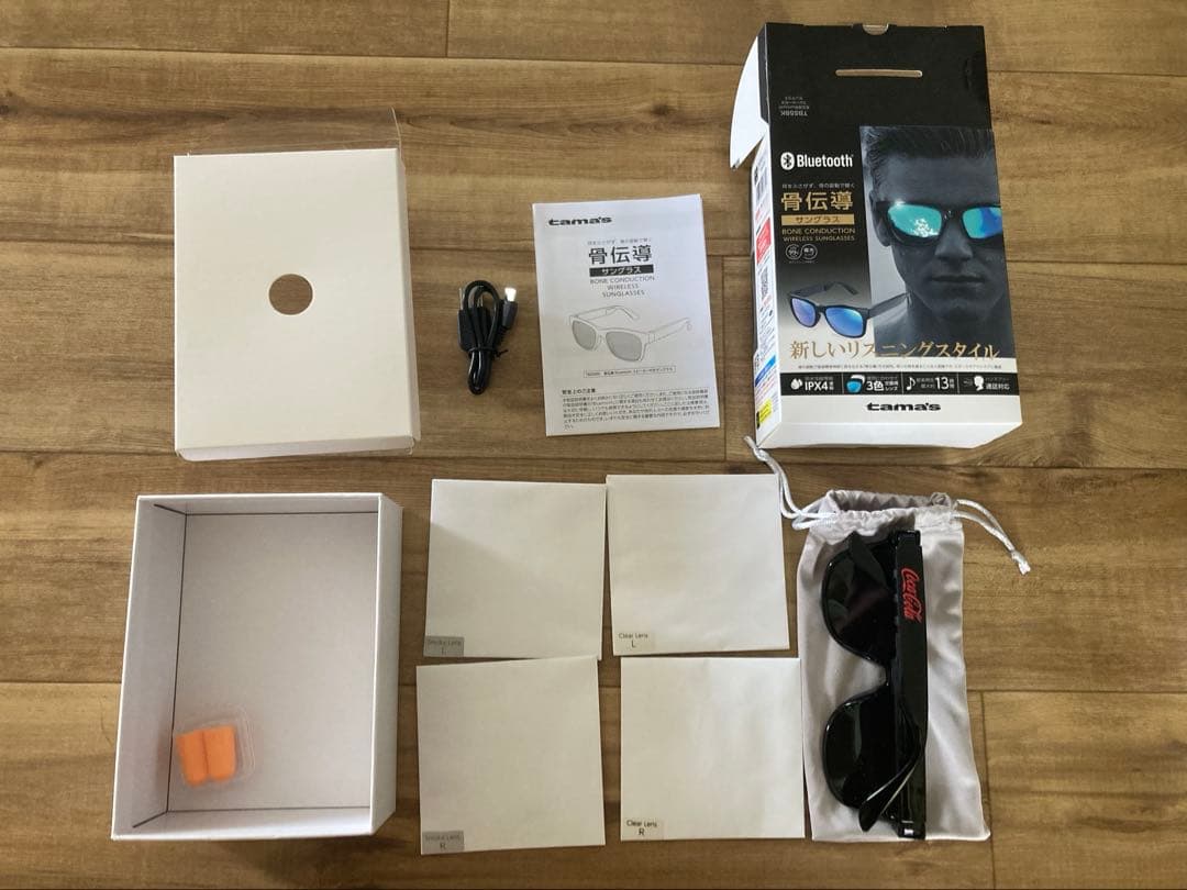 Bluetooth 骨伝導サングラス型イヤホン IPX4