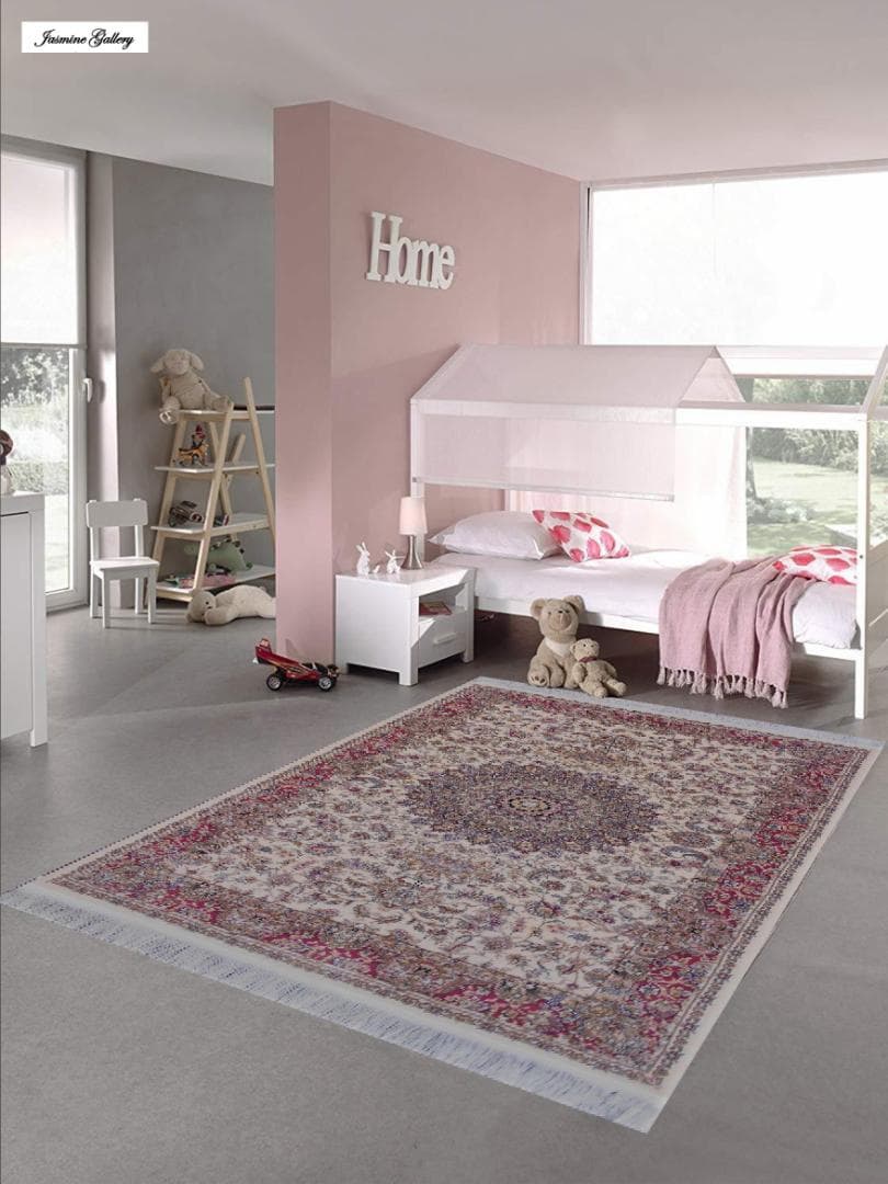 170万ノット！輝く、多色織絨毯！本場イラン産150×225cm‐201231