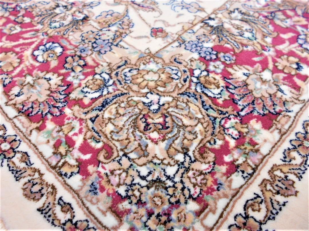 170万ノット！輝く、多色織絨毯！本場イラン産150×225cm‐201231