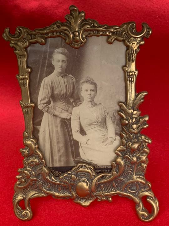 英国アンティーク フォトフレームブラス製(大型) (C)