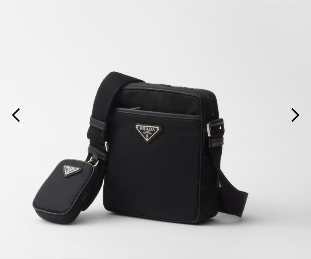 【PRADA】 Re-Nylon xサフィアーノレザー ショルダーバッグ正規品