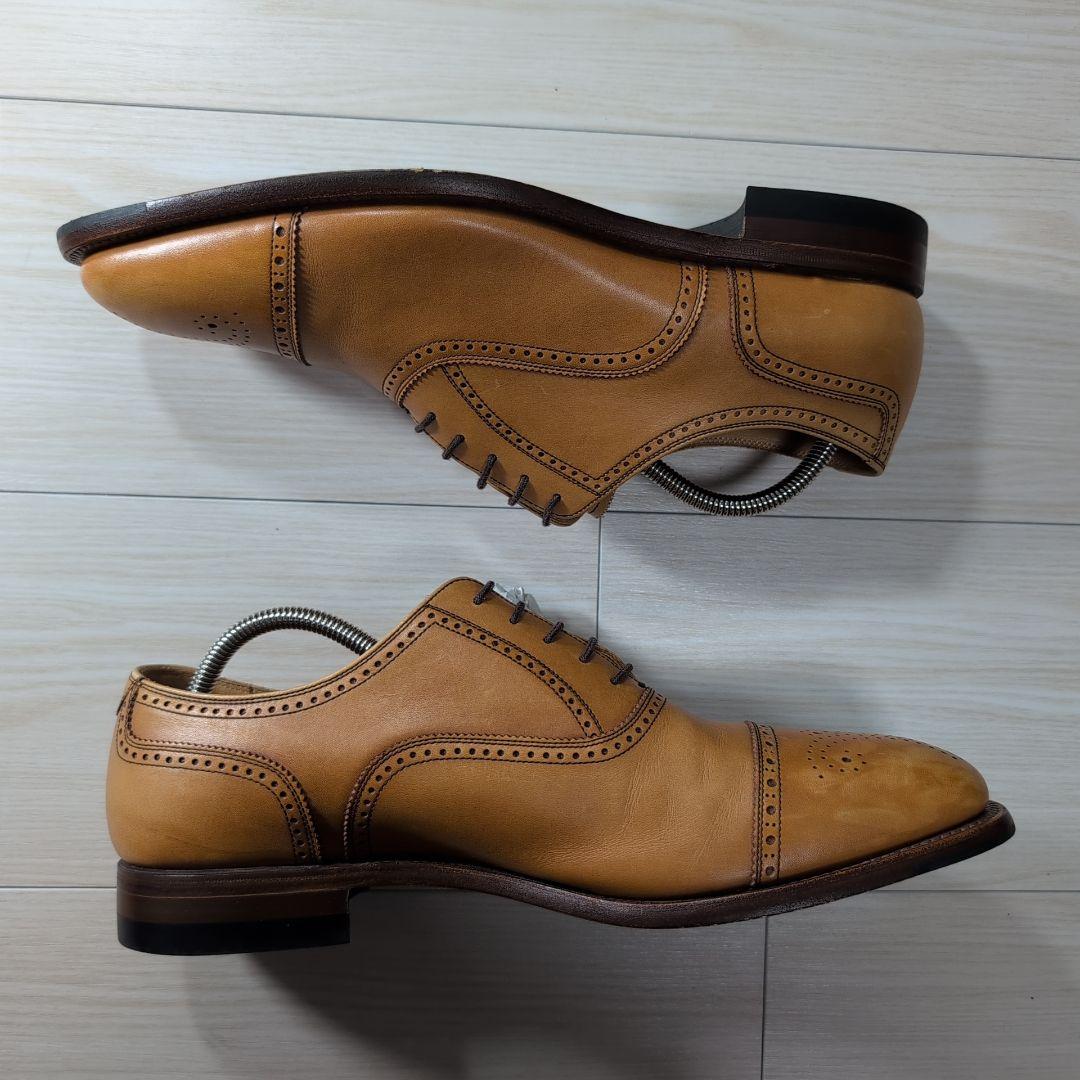 SCOTCHGRAIN ウィング ストレート メダリオン レザー ブラウン