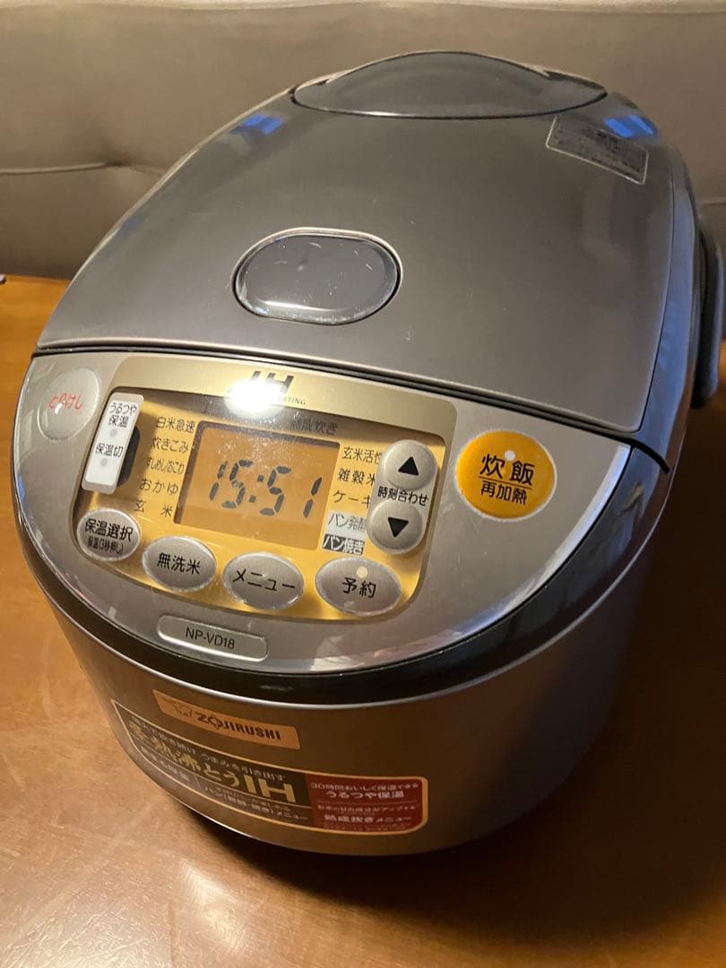 IH炊飯器 象印ZOJIRUSH IH炊飯ジャー 1升炊き NP-VD18