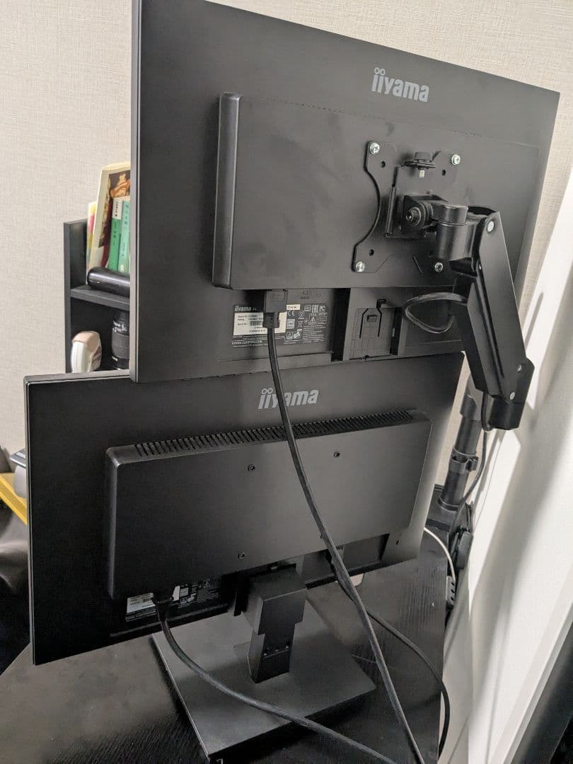 iiyama HP ブラック デスクトップPC ＋ デュアルモニター