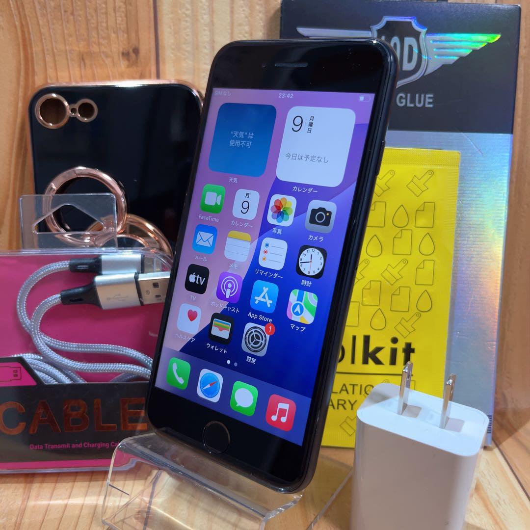 SIMフリー 本体 iPhone SE2 64 GB 616 ブラック 電池新品