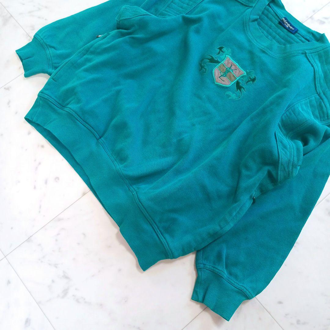 90s YSL tricot ヴィンテージ スウェット 刺繍ロゴ　y2k 希少