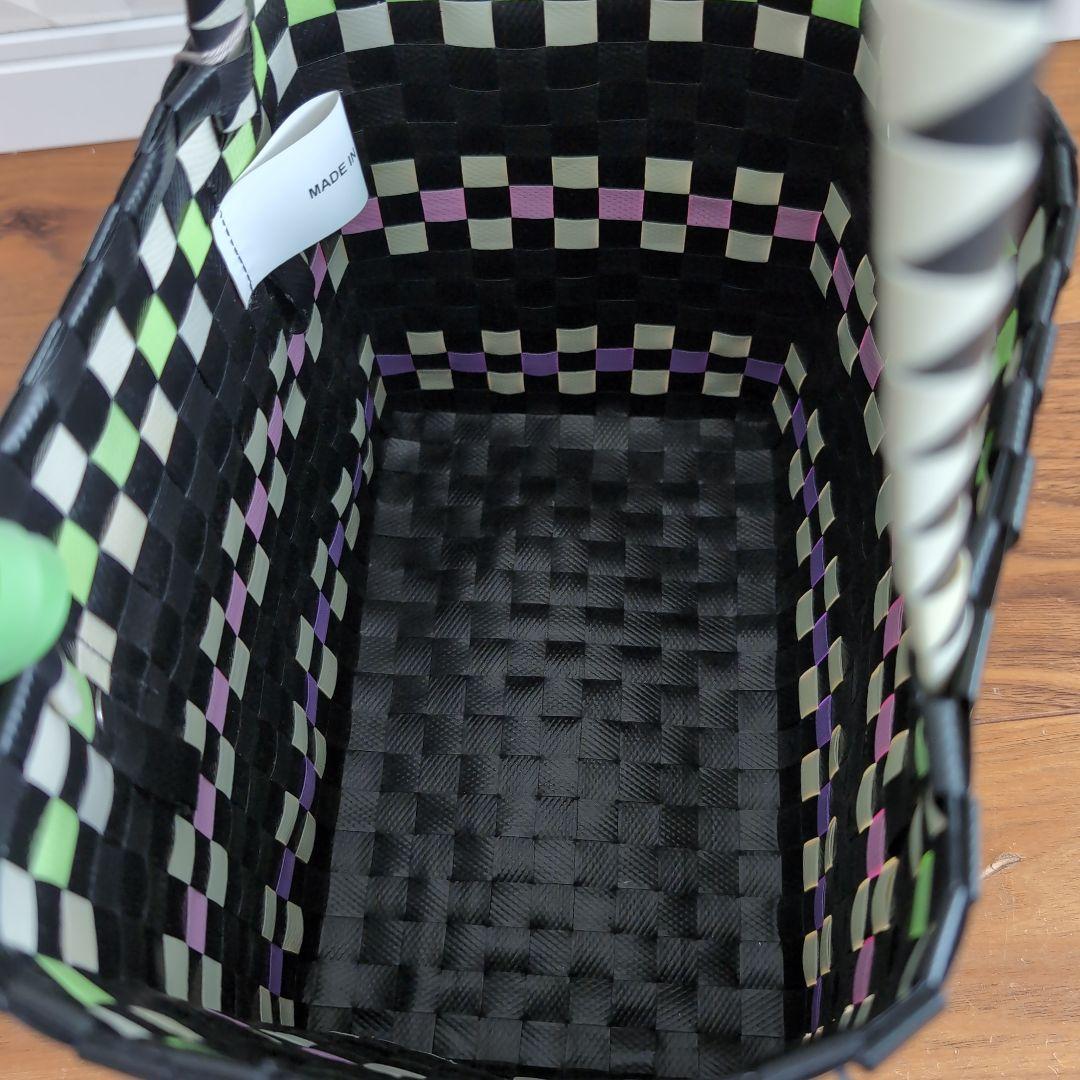 MARNI MARKET かごバッグ 中型 チェック柄