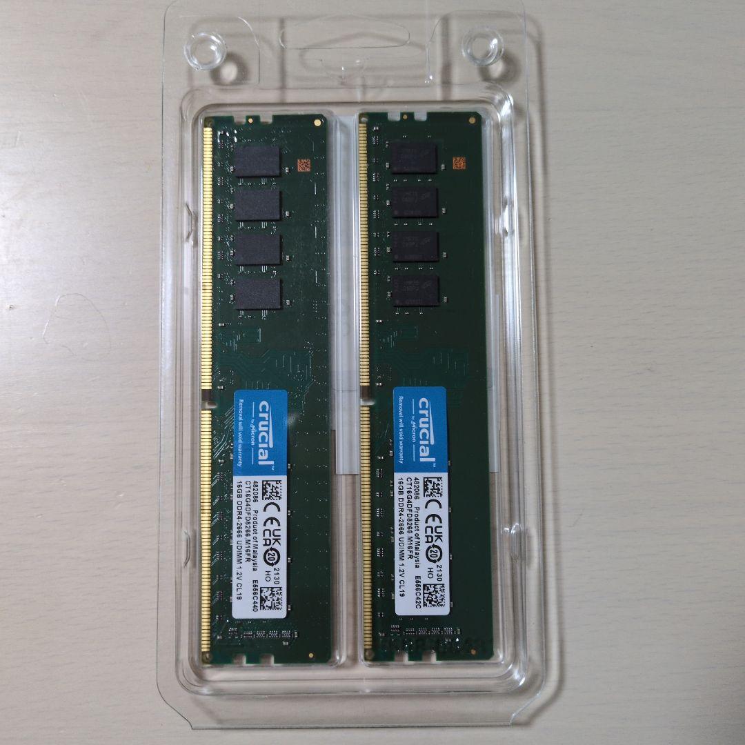 メモリー Crucial 32GB DDR4-2666