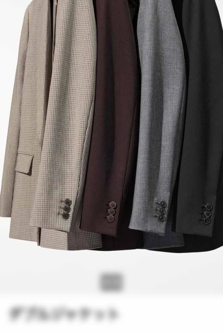 新品未使用タグ付き　ユニクロ　UNIQLO　ダブルブレスト チェック柄ジャケット